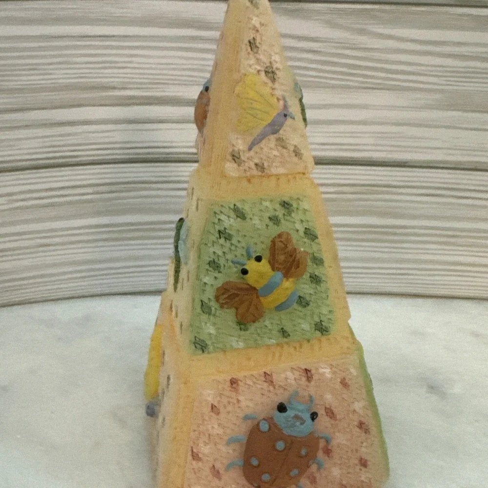 Vintage Pyramid Drip Colored Candle (New, Not Used)